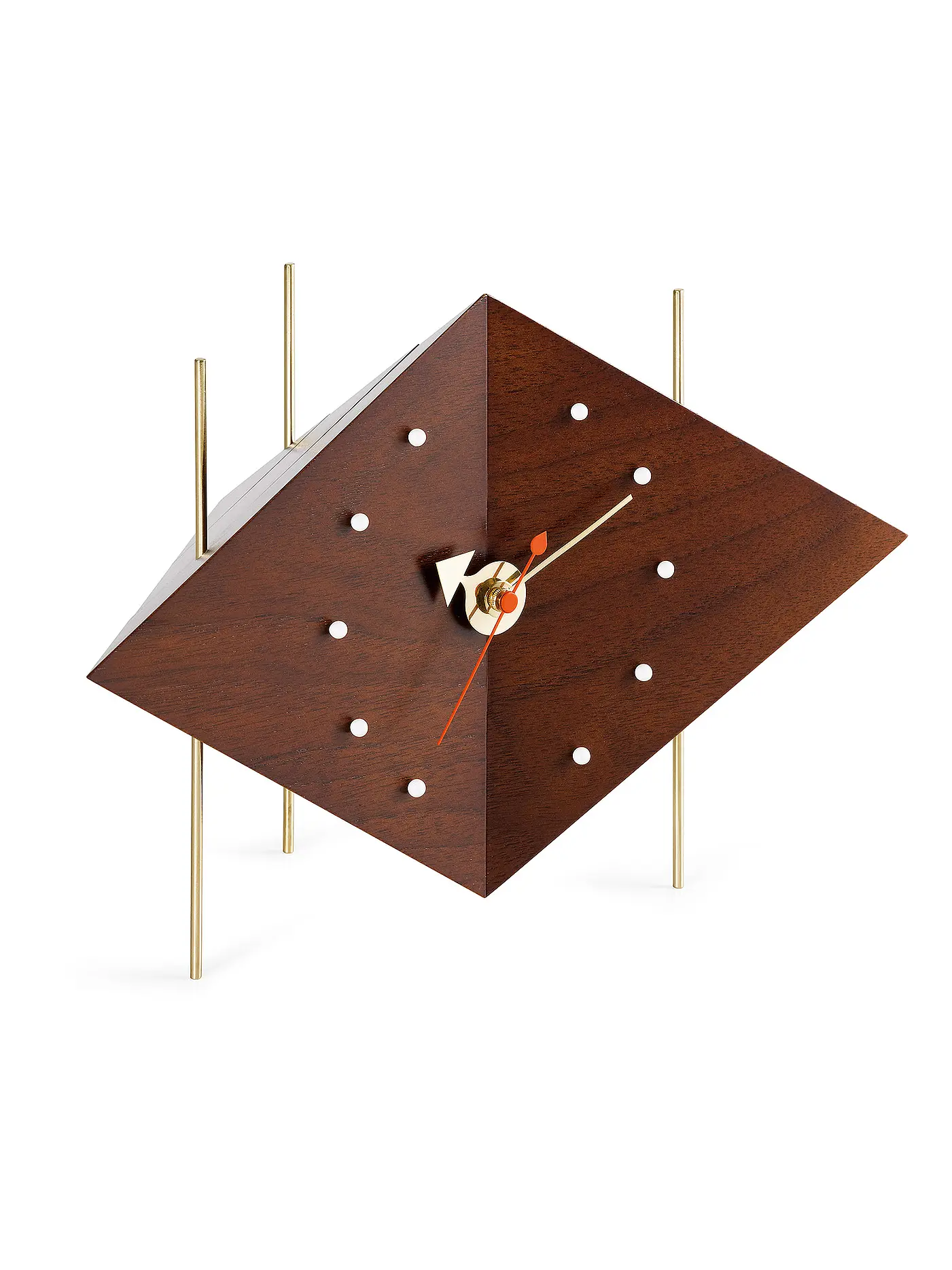 VITRA | Tischuhr - Diamond Clock Walnuss Massiv | 